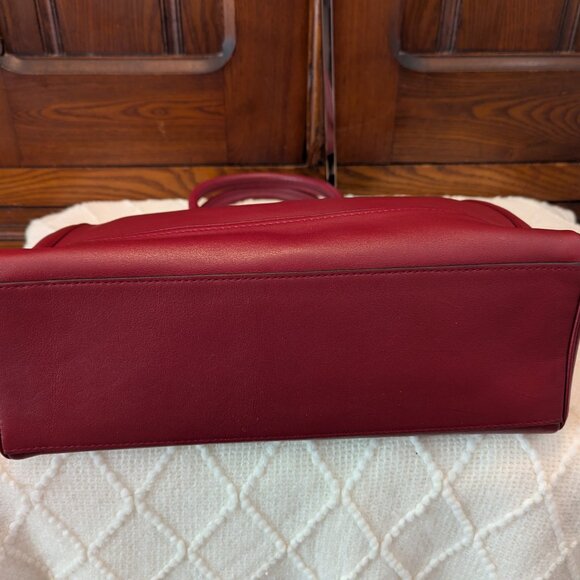 COACH 19890 Dark Red Leather Legacy Medium Candace Carryall Tote Shoulder Bag - Picture 8 of 16